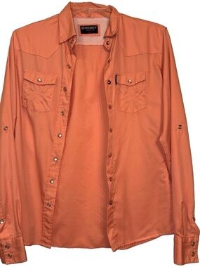 Hooey Women's Long Sleeve Button-Down Shirt - Coral